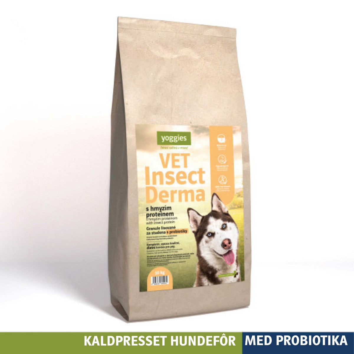Yoggies VET Insect Derma kaldpresset hundefôr, 10 kg sekk