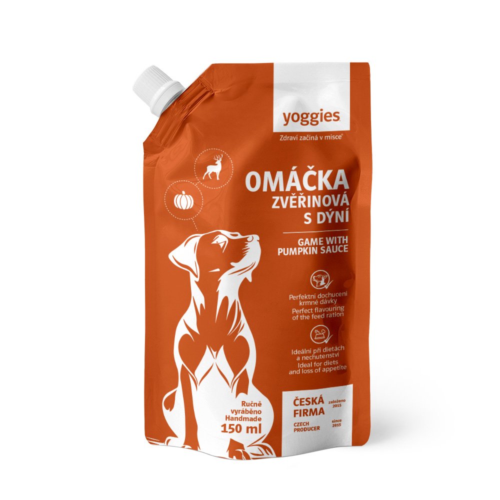 Yoggies smaksforsterkende buljong til hund med vilt og gresskar, 150 ml