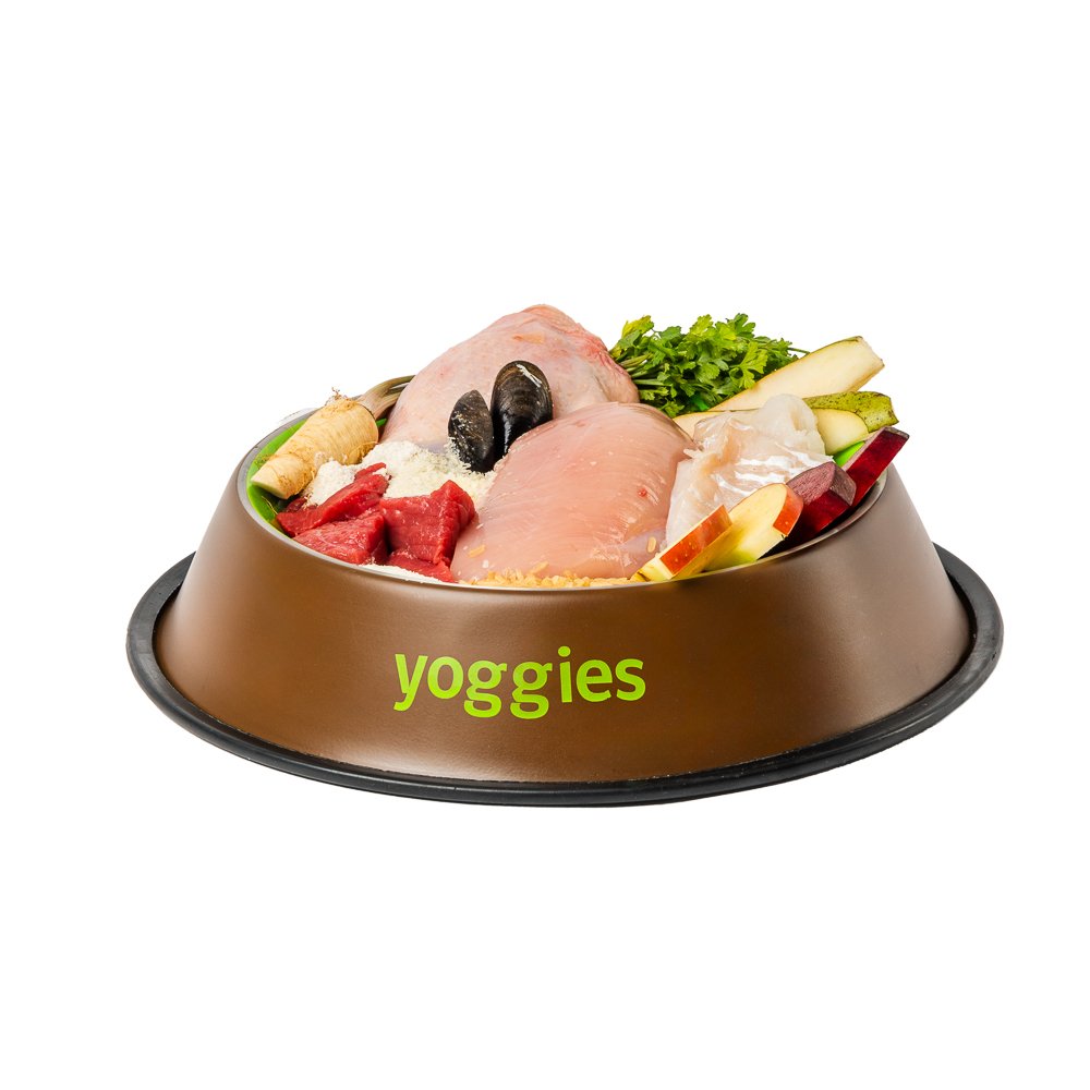 Yoggies kaldpresset hundefôr kylling og storfe, 15 kg sekk