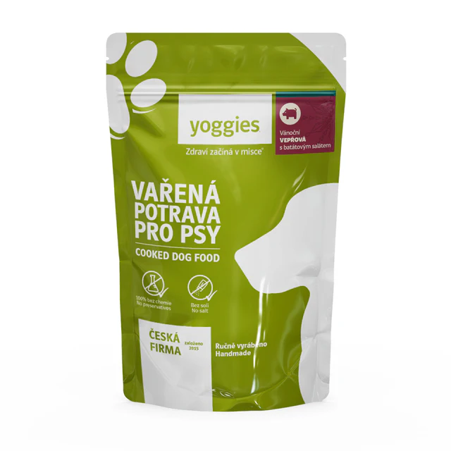 Yoggies kokt fullfôr til hund med søtpotet
