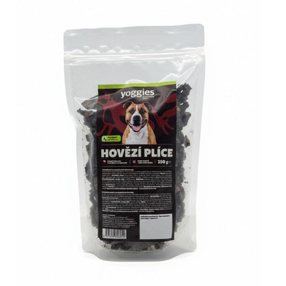 Yoggies tørkede storfelunger til hund i pakke, 250 g