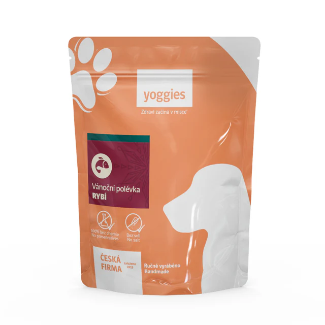Yoggies festsuppe med sei og rotgrønnsaker til hund og katt