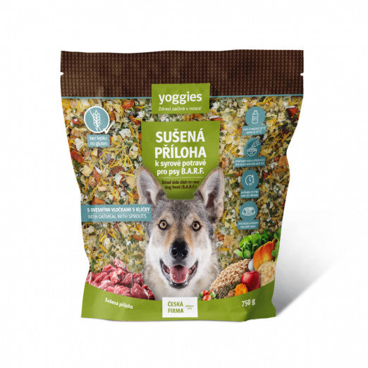 Yoggies BARF+ tørket tilbehør til råfôr med havregryn, 750 g