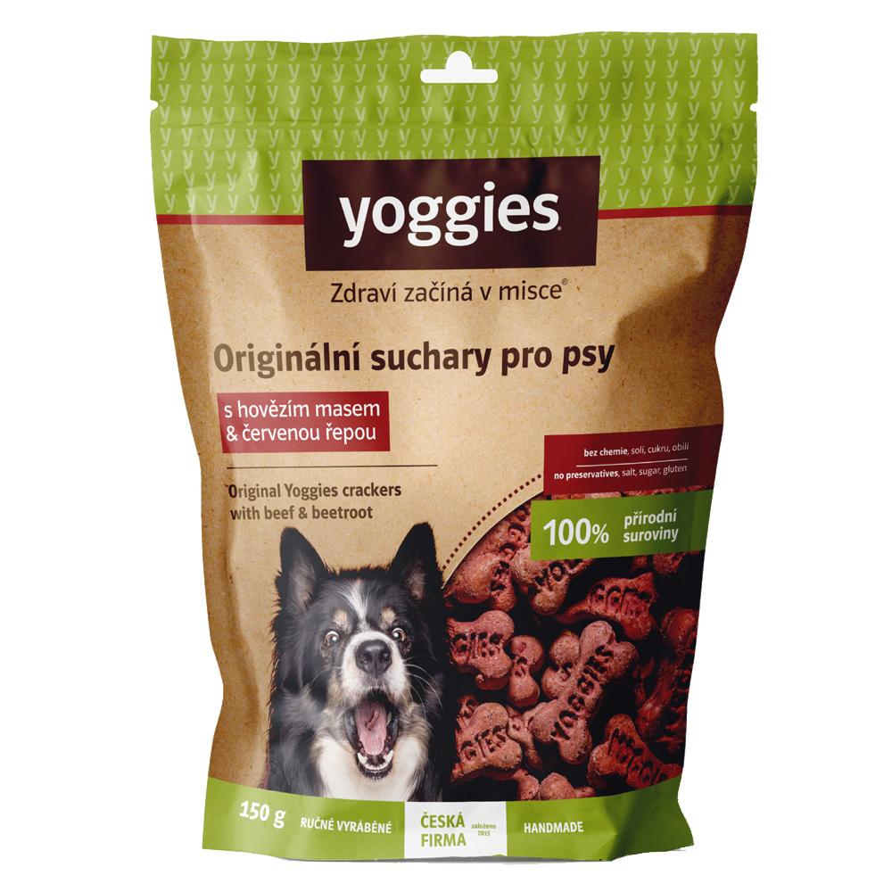 Yoggies glutenfrie kjeks til hund med storfe og rødbete, 150 g