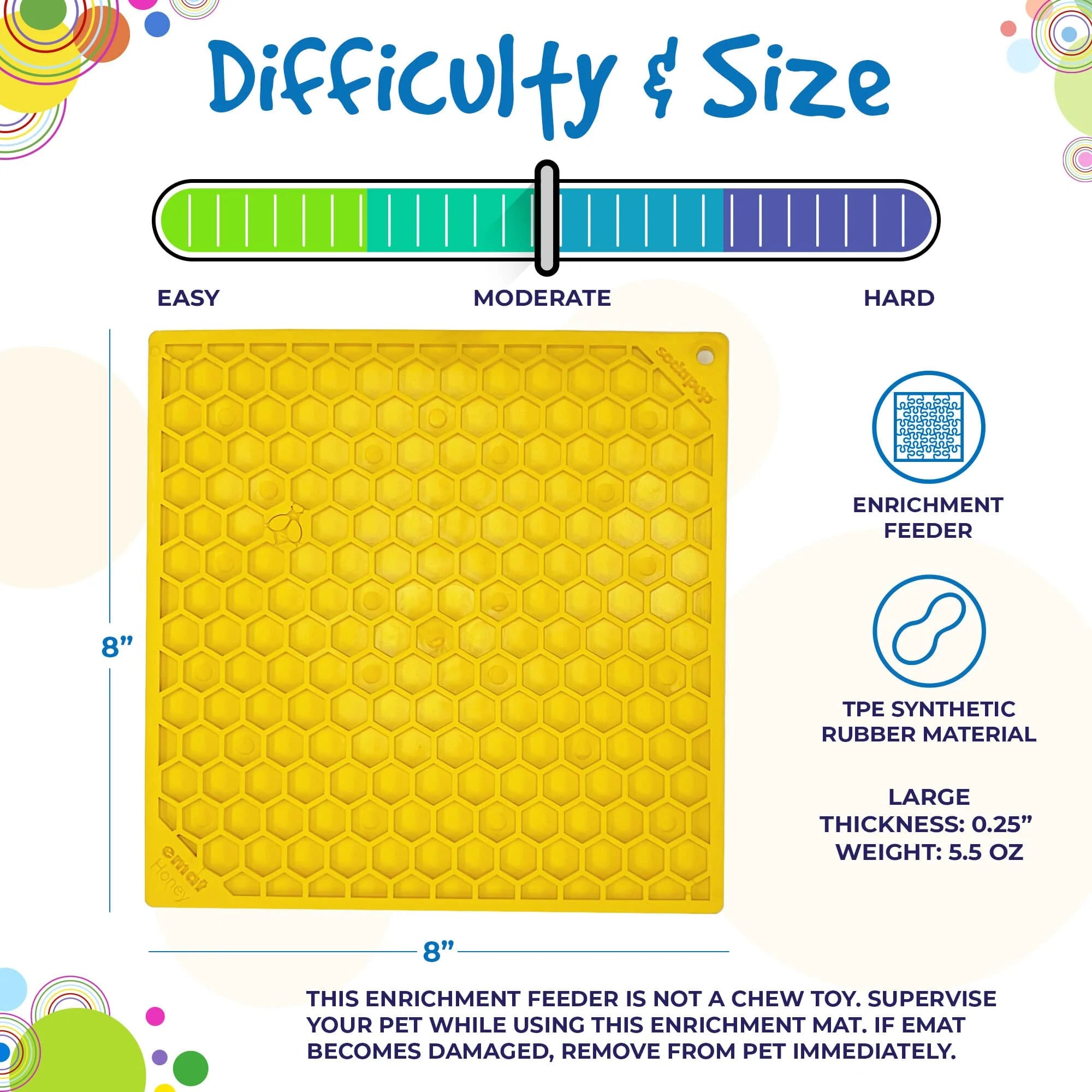 HONEYCOMB DESIGN EMAT slikkematte STOR