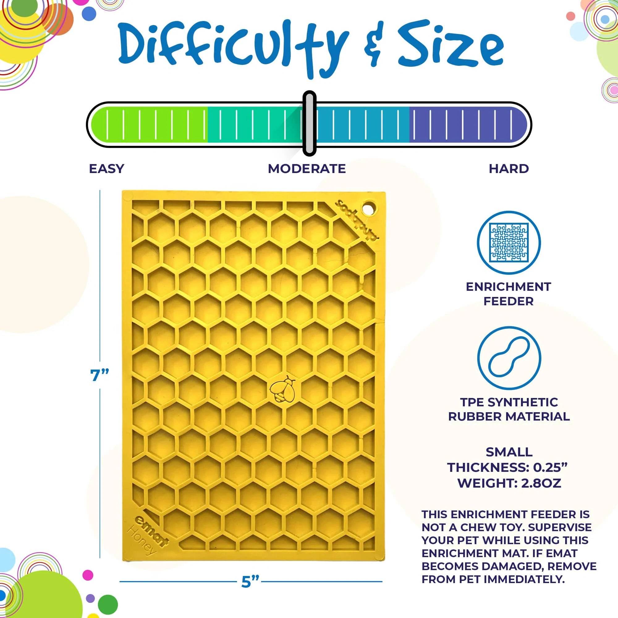 HONEYCOMB DESIGN EMAT slikkematte LITEN