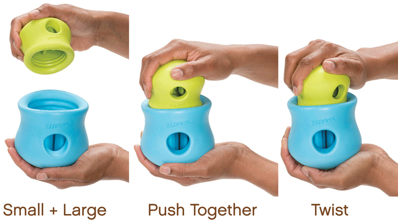 PAKKEPRIS: Large + Small Toppl Treat Toy aktiviseringsleke